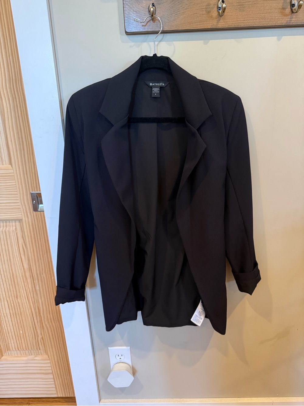 Athleta Primatwill Endless Blazer Black Size 6